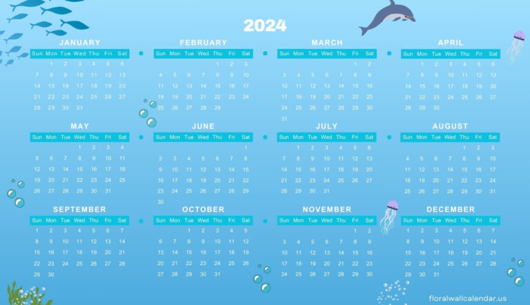 Free Printable Cute Calendar For Kids – 2024 Templates