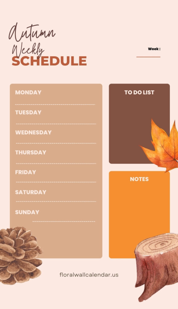 Autumn Schedule Planner 2024