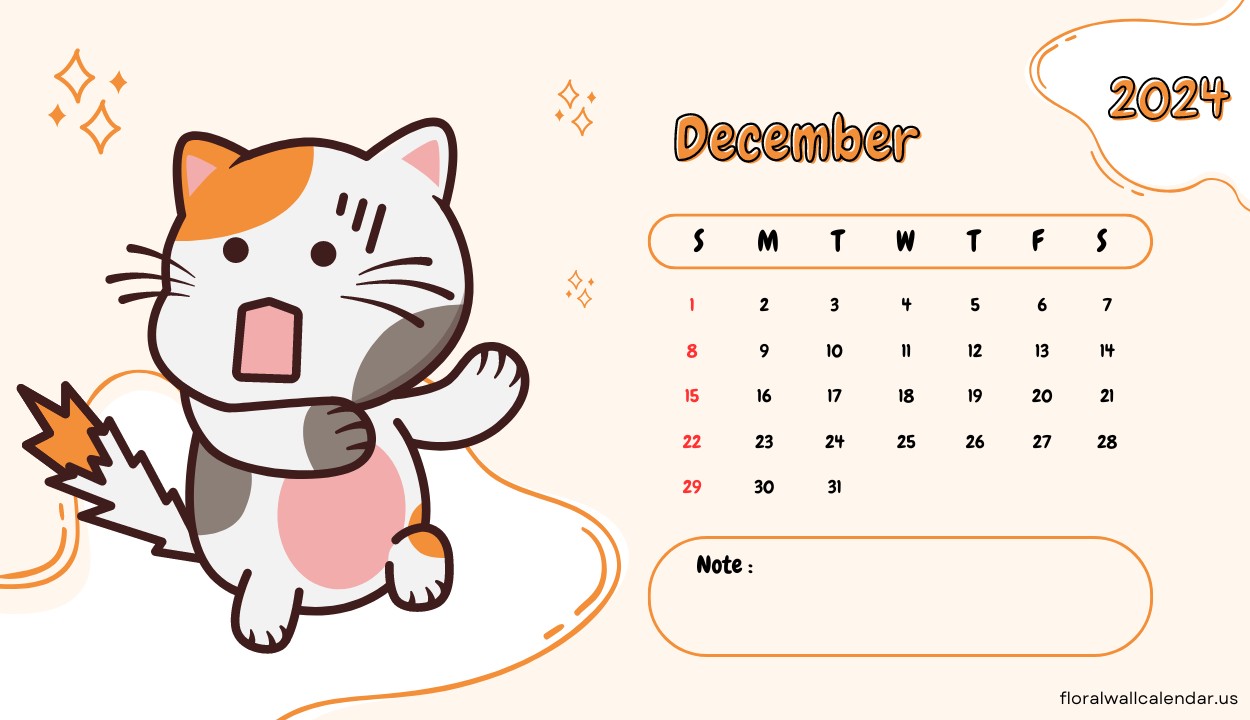 December 2024 Cat Calendar Download