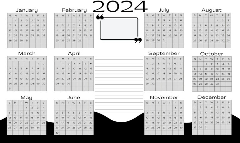 25+ Free Printable 2024 Calendar Templates – Download