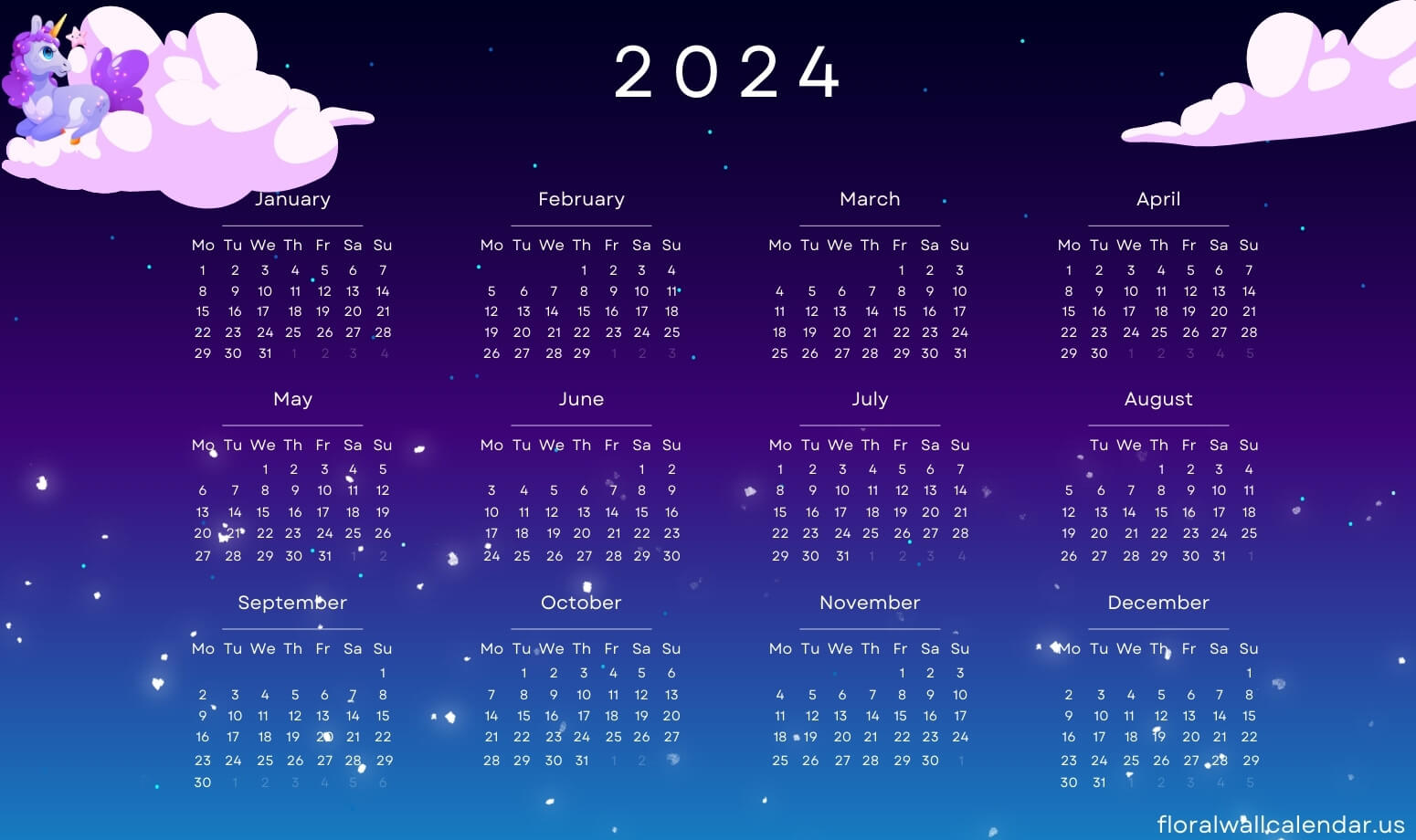 2024 Landscape Cute Calendar