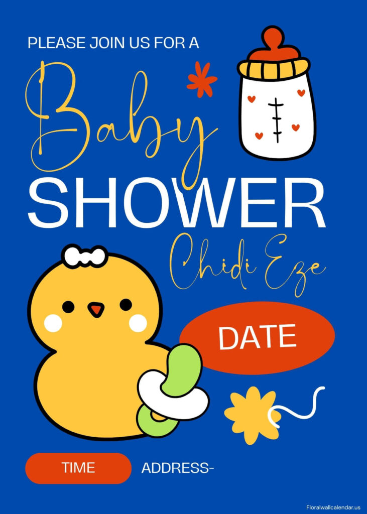 Baby Shower Invitation Card Template Free