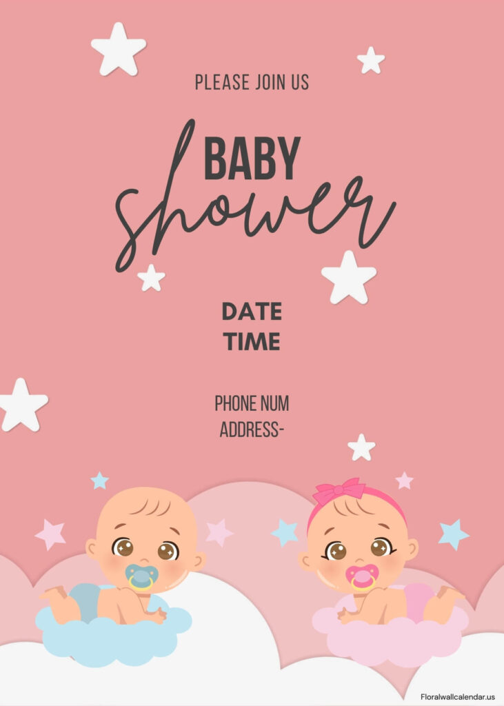 Baby Shower Invitation Card Template Word