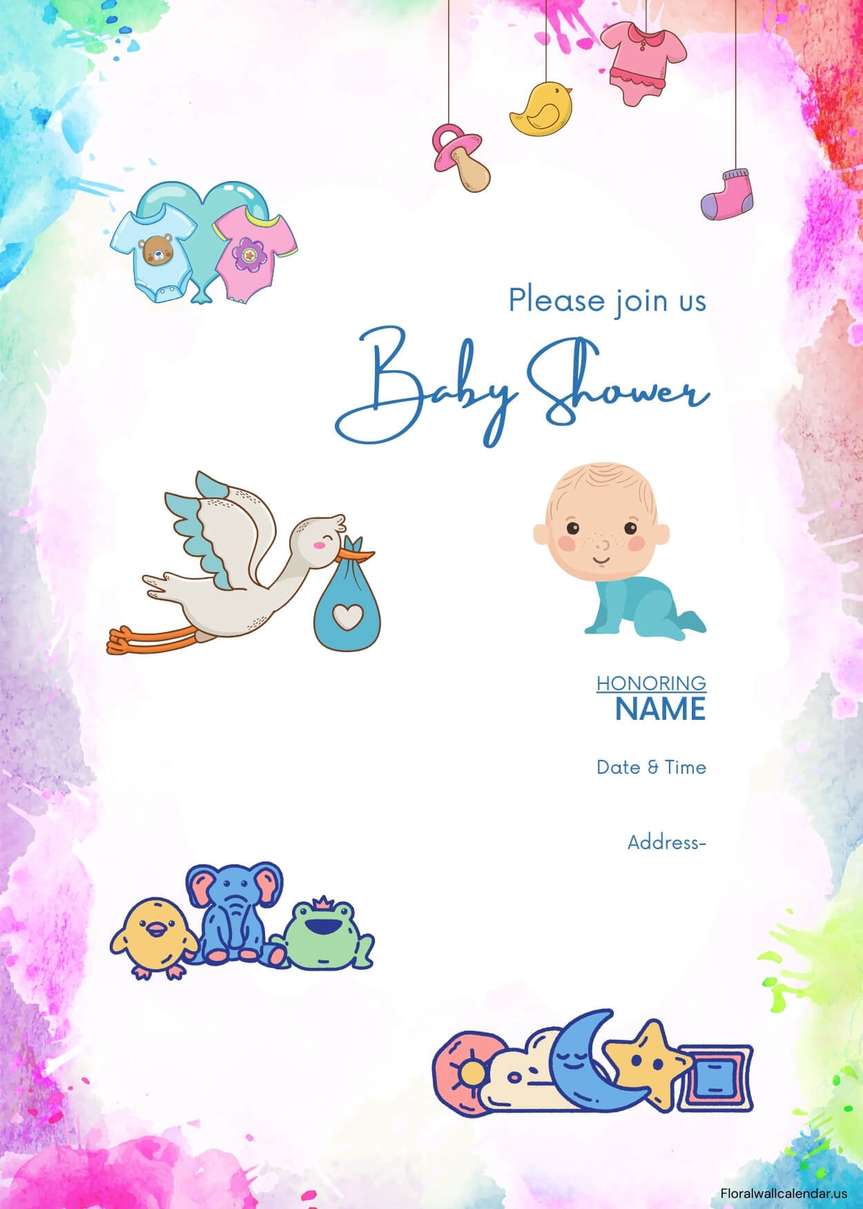 Baby Shower Invitation Cards Templates Free Download