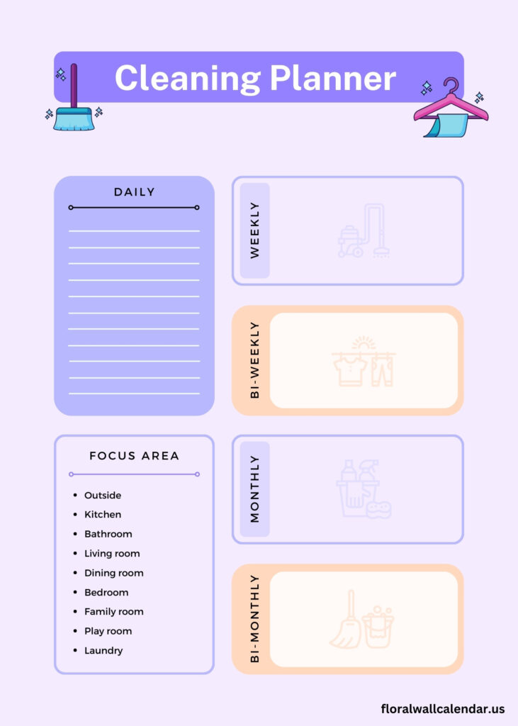 Cleaning Planner Free Template