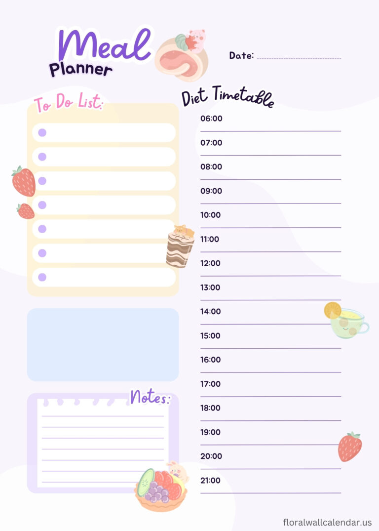 10+ Free 2024 Planners Template – Cute Print