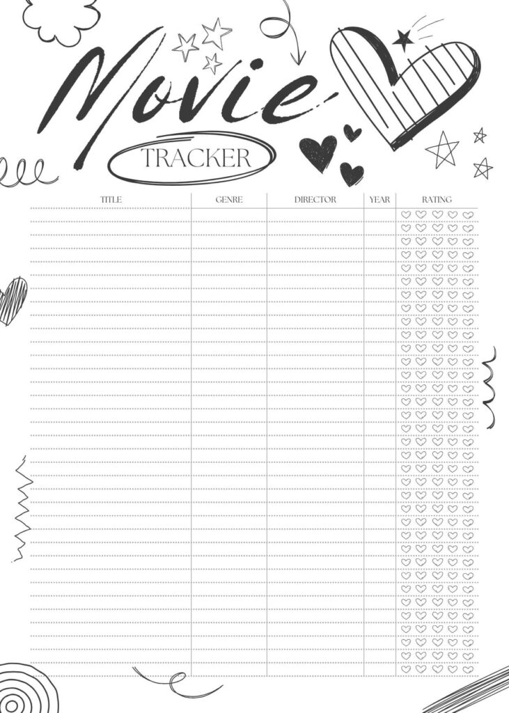 Free Movie Tracker Template