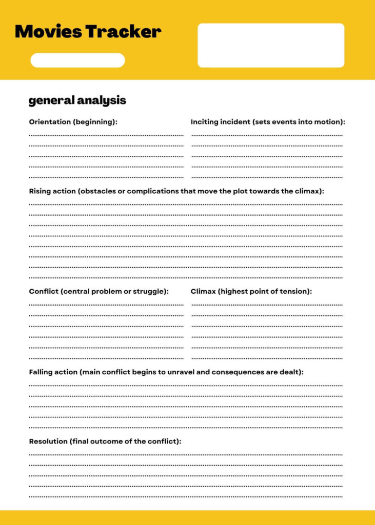 Movie Tracker Bullet Journal Printable