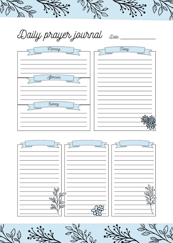 Prayer Journal Template Word