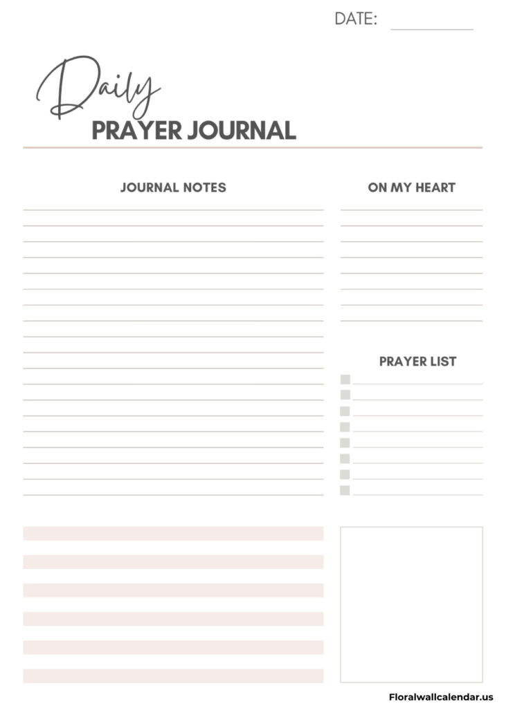 Printable Prayer Journal PDF