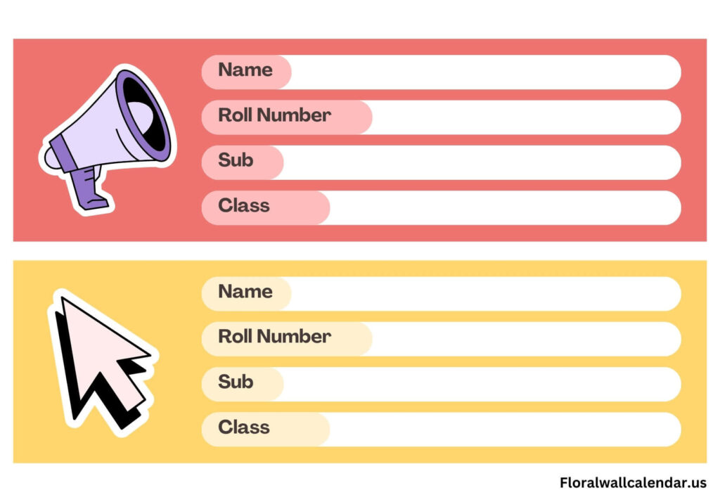 kids School Label Stickers