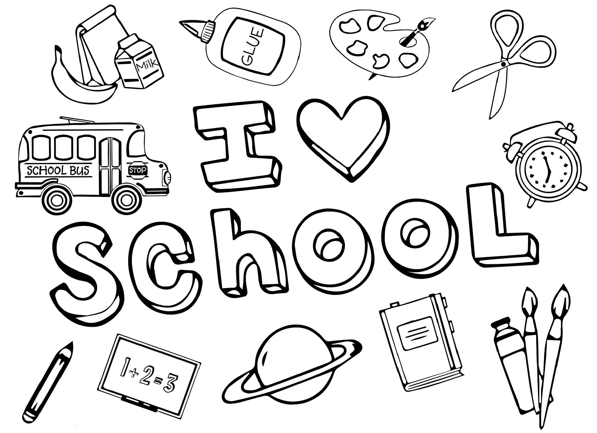 Back to school coloring pages 3rd grade