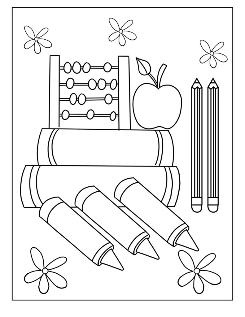 Back to school coloring pages printable