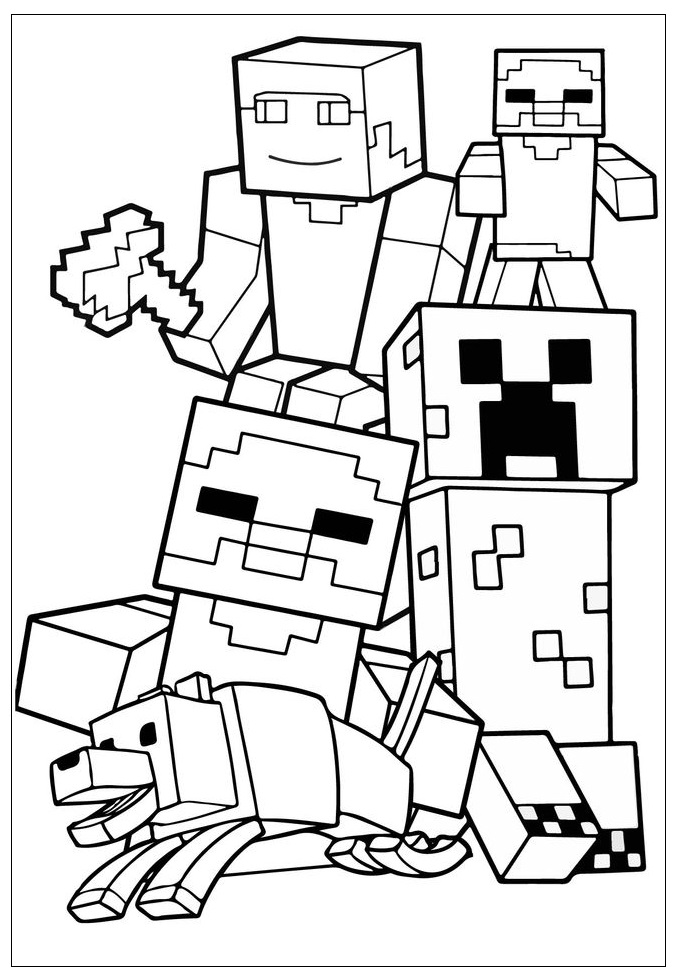 Cool Minecraft coloring pages