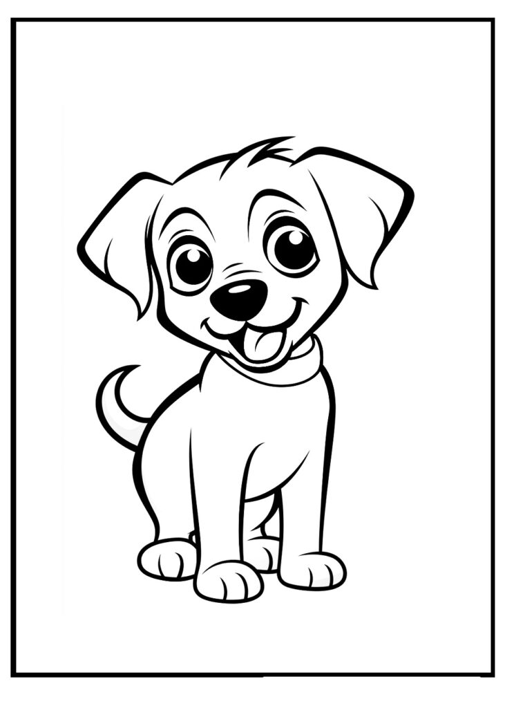 Cute printable puppy dog coloring pages