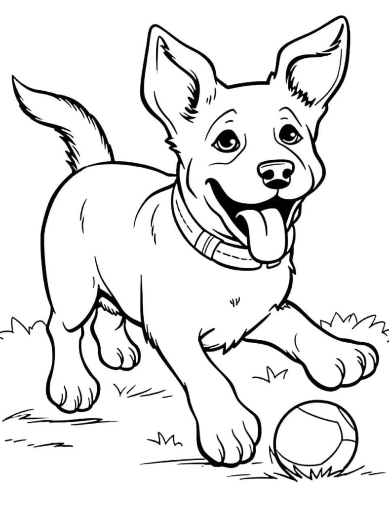 Dog Coloring pages for kids