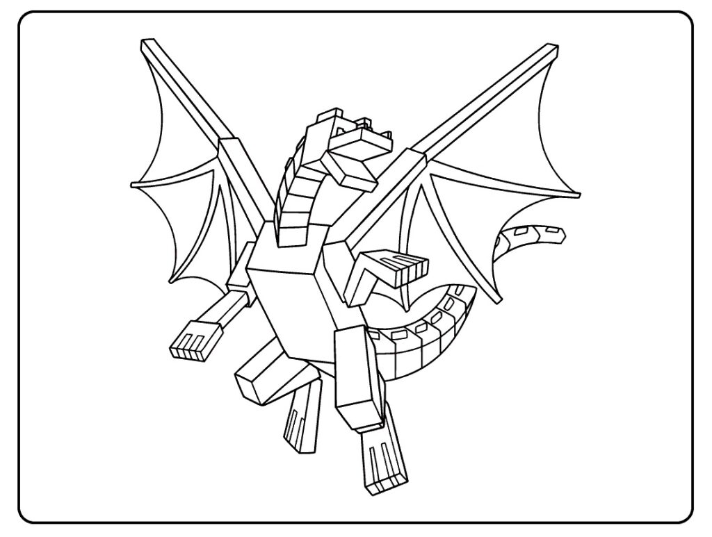 Ender Dragon Minecraft coloring pages