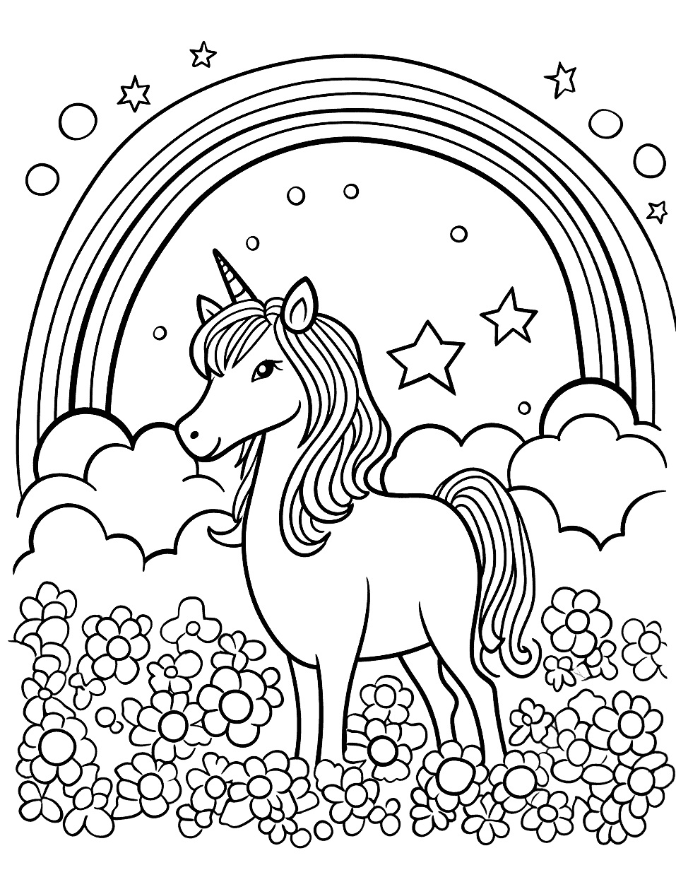 Free printable rainbow coloring pages