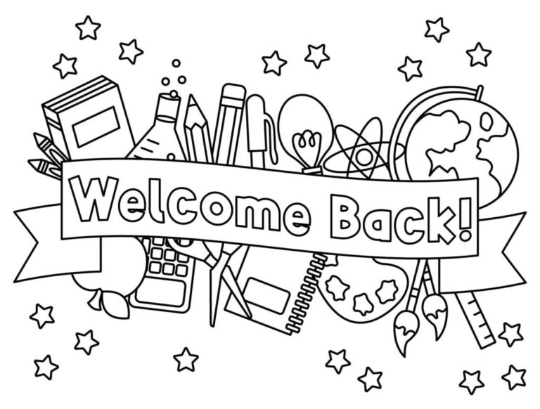 14+ Free Cute Back to School Coloring Pages Printable for Toddlers & Kids