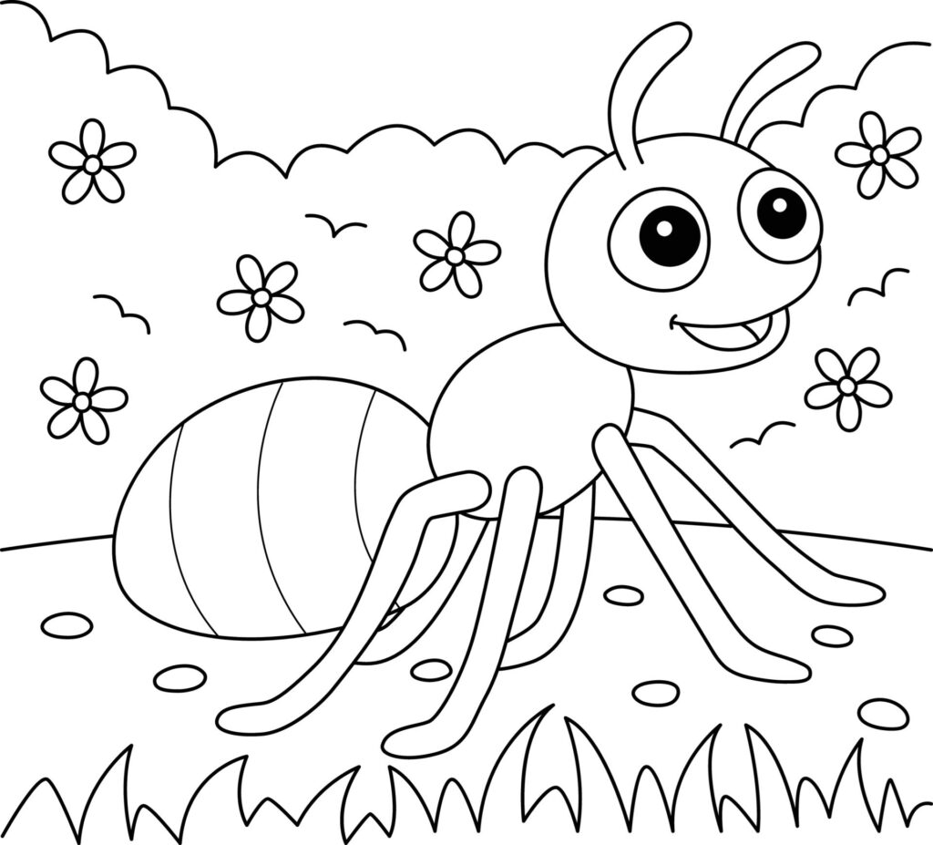 Kindergarten insect coloring pages