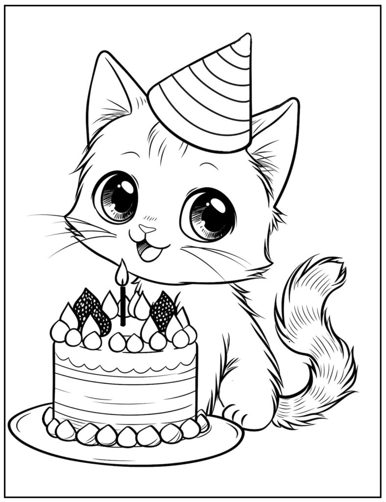 Kitty Cat Coloring Pages