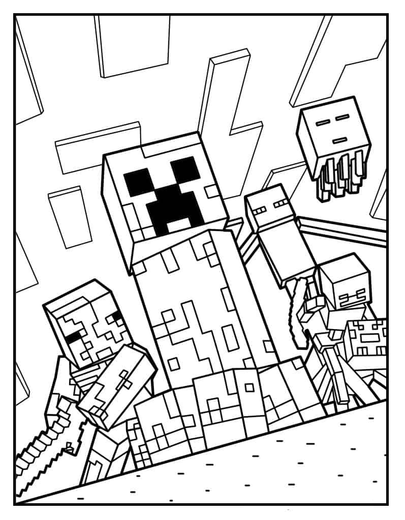 Minecraft coloring pages printable