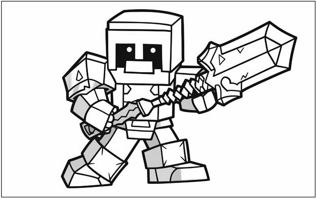 Printable Minecraft coloring pages