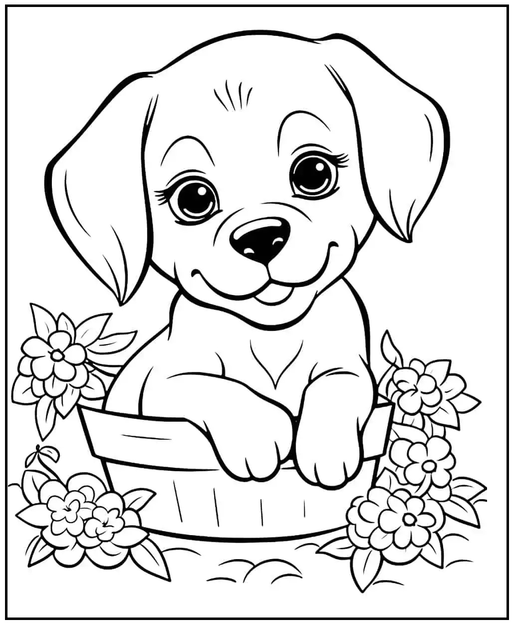 Printable Puppy Dog coloring pages for adults