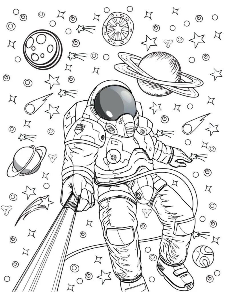 Printable space coloring pages