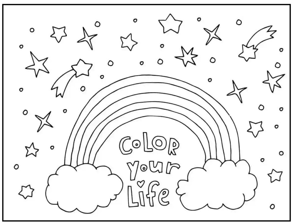 Rainbow coloring pages free printable