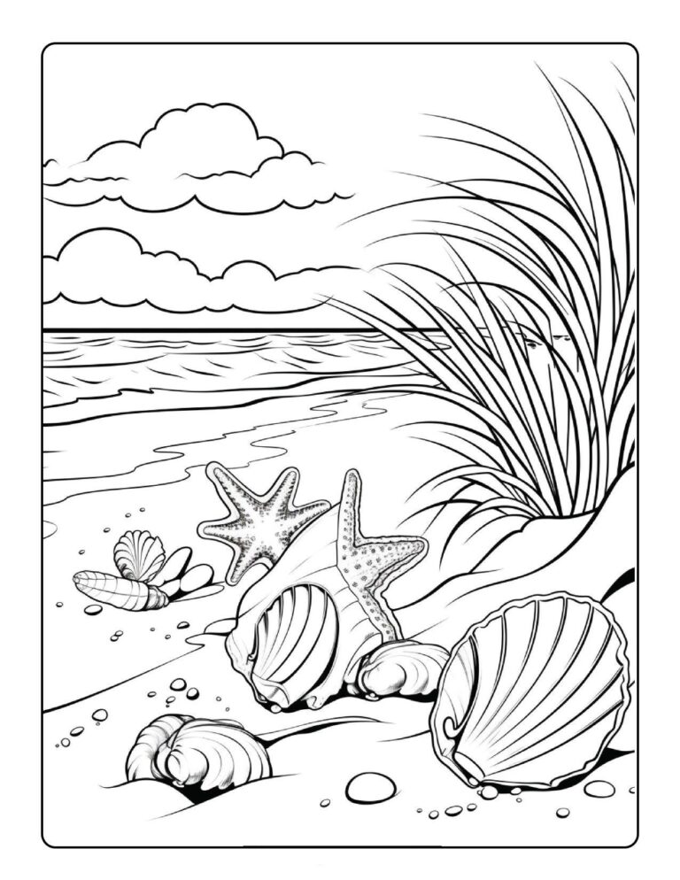 Free Beach Coloring Pages Printable PDFs Download