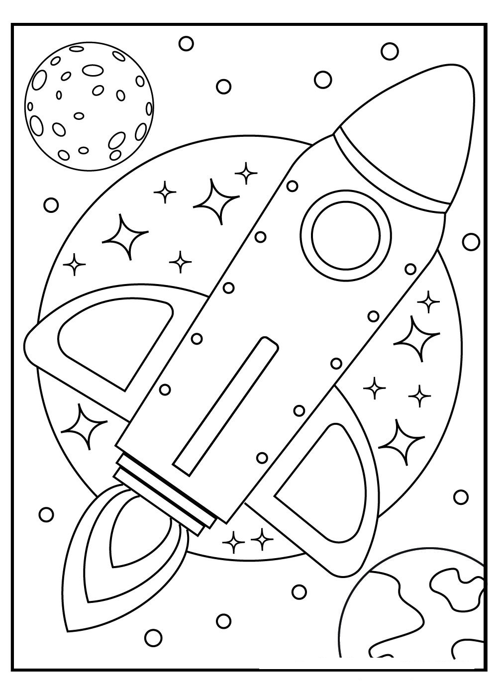 Space coloring pages