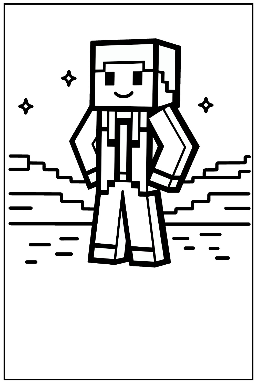 Steve Minecraft coloring pages