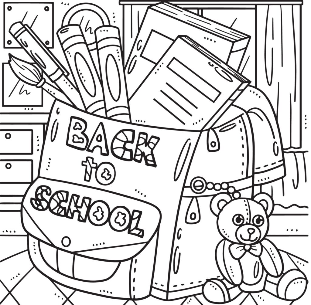 Welcome back to school coloring pages