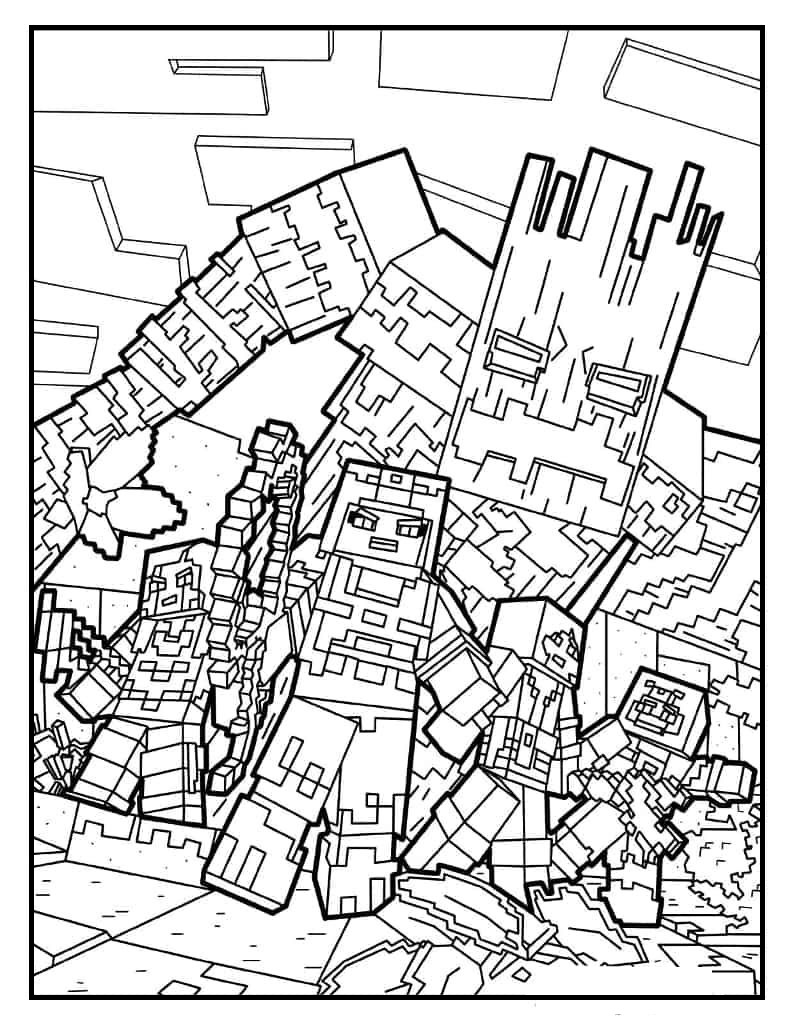 mobs Minecraft coloring pages