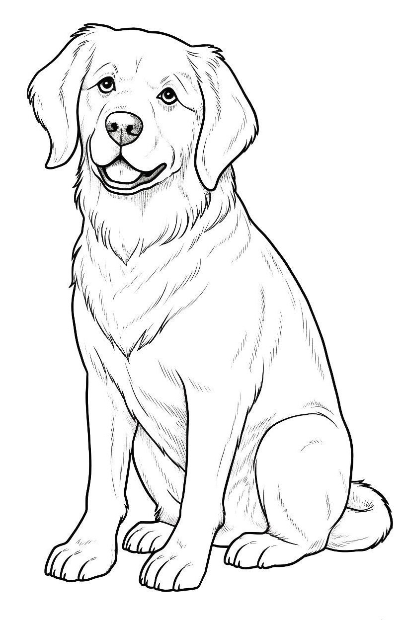 printable realistic dog coloring pages