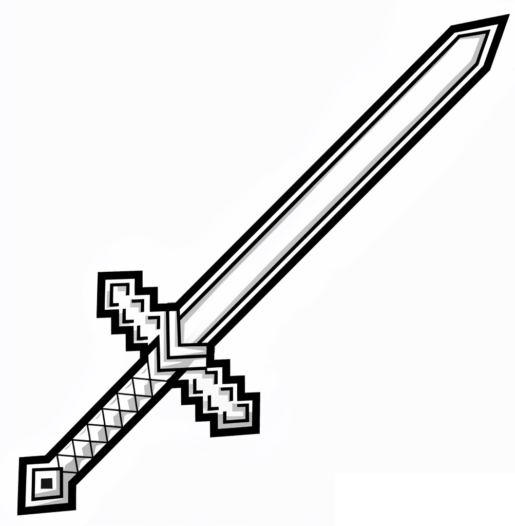 sword Minecraft coloring pages